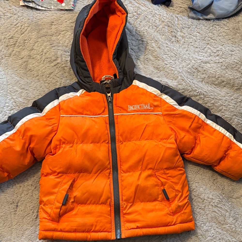 Pacific Trail Vibrant Orange Kids' Winter/snow Jacket 2T